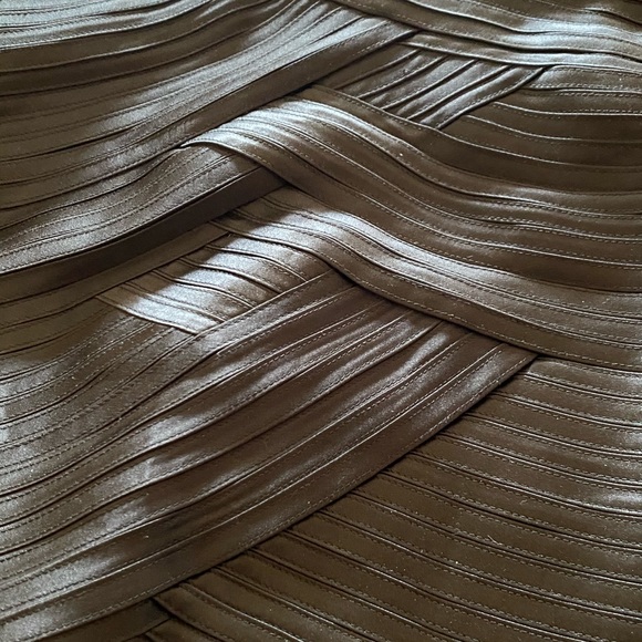 BCBG Black One Shoulder Black Satin Dress Size 6 - Picture 4 of 9